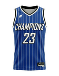 Royal Pinstripe - Basketball Jersey